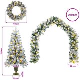  Set mini božićnih drvaca 120 cm 275 LED lampica Topla bijela | shoptok.hr