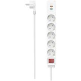 Hama Napajalni razdelilnik, 5-smerni, USB-C/A 18W, PD/QC, stikalo, ploska palica, 1,4 m, W 00223186 razdelilna letev s stikalom bela vtičnica 1 kos, (20457780) Cene