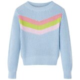 vidaXL Otroški pulover pleten moder 104 | Shoptok.si