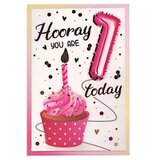  Čestitka 3D Hoorey Hooray You Are 1 Today (Girl) | ePonuda.com