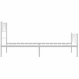  Metalni okvir kreveta uzglavlje i podnožje bijeli 75x190 cm | shoptok.hr