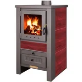 Peć na čvrsto gorivo NOVA G Pro, 7.5kW, Crvena