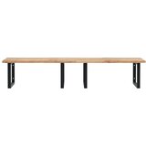 Zidna polica za umivaonik od čelika i masivnog bagremovog drva Smeđa 140 x 60 x 2 cm | shoptok.hr