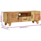 vidaXL Ručno izrezbareni TV ormarić od obnovljenog drva 120x30x40 cm | shoptok.hr