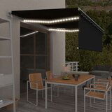 vidaXL Automatska tenda s roletom i senzorom LED 4 5 x 3 m antracit Cijene