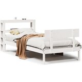 Maison Chic Posteljni okvir - Enojna postelja - Postelja za odrasle brez vzmetnice bel 90x190 cm trdna borovina-J6967, (21759499) | Shoptok.si