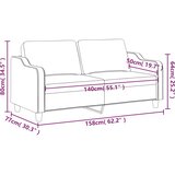  Dvosjed od tkanine svjetložuti 140 cm | shoptok.hr