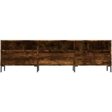 vidaXL TV omarica dimljeni hrast 150x30x44,5 cm inženirski les | Shoptok.si
