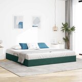  Otomanski krevet s pohranom Tamnozelena 200 x 200 cm Baršun | shoptok.hr