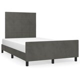 vidaXL Posteljni okvir z vzglavjem temno siv 120x190 cm žamet Cene
