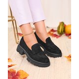 Resti Black women's openwork moccasins Lace Glide | ePonuda.com