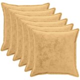  Presvlaka za jastuk 6 pcs HOUTEN Sivosmeđa 80 x 80 cm Flanel | shoptok.hr