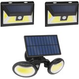 Phenom Solarni LED komplet - 2x stenska solarna LED svetilka 5W 300lm + solarni reflektor 8W 500lm s senzorjem gibanja in mraka ter 3 načini delovanja, (20617938) Cene
