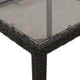  5-dijelni vrtni blagovaonski set s jastucima od poliratana crni Crna 150 x 90 x 75 cm | shoptok.hr