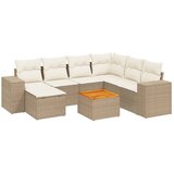 Maison Chic Seti vrtnega pohištva - Vrtna garnitura - Vrtni pohištvo set 8-delna z blazinami bež poli ratan, (21800356) | Shoptok.si