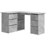  Kotna pisalna miza betonsko siva 145x100x76 cm iverna plošča, (20640761) | Shoptok.si