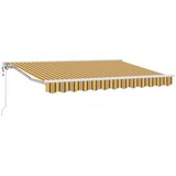  Električni zložljiv senčnik Rumena, Siva in Bela 3 x 2,5 m, (5000204669) | Shoptok.si