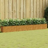 vidaXL Vrtna visoka greda 360x40x40 cm corten jeklo | Shoptok.si