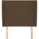  Uzglavlje s ušima tamnosmeđe 83 x 23 x 118/128 cm od tkanine | shoptok.hr