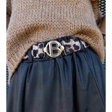 Gemre Black long skirt decorated with an animal motif belt Hanie | Shoptok.si
