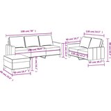  3-dijelni set sofa s jastucima tamnosivi od tkanine | shoptok.hr