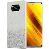Cadorabo Ohišje, združljivo z Xiaomi POCO X3 NFC in prozorna z bleščicami - Zaščitni ovitek iz prožnega silikona TPU s svetlečimi bleščicami, (20860132) | Shoptok.si