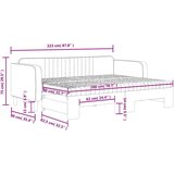 vidaXL dnevni krevet na razvlačenje svjetlosivi 80 x 200 cm baršunasti | shoptok.hr
