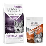 Wolf of Wilderness 12 kg suhe hrane + Snack gratis! - Silvery Lakes - piščanec proste reje & raca + Wide Acres - piščanec (monoprotein) | Shoptok.si