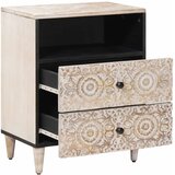  Ormar za krevet Bijelo 50 x 33 x 60 cm Čvrsto drvo manga | shoptok.hr
