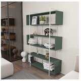 Hanah home Bruti Zeleno-bijela polica za knjige 120x180x29,6 cm, zimzelena | Eponuda.ba