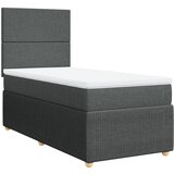 Maison Chic Box spring postelja - Vzmetna postelja z vzmetnico temno siva 90x190 cm blago SL4076, (21906533) | Shoptok.si
