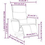  Naslonjač od umjetne kože s osloncem za noge bijeli | shoptok.hr