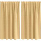 vidaXL Zavjese sa zavjesama 2 pcs Bež 140 x 140 cm Poliester | shoptok.hr