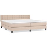  Krevet box spring s madracem cappuccino 200x200cm umjetna koža | shoptok.hr