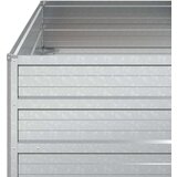  Povišena vrtna gredica 100x100x45 cm pocinčani čelik srebrna | Eponuda.com