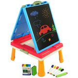  Magnetna ploča s kredom 3u1, plavi stol za igre | shoptok.hr