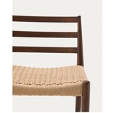 Kave Home Smeđa/u prirodnoj boji barska stolica od punog hrasta (visine sjedala 70 cm) Analy – | shoptok.hr