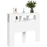 vidaXL LED posteljno vzglavje belo 120x18,5x103,5 cm inženirski les | Shoptok.si
