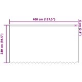  Čipkasta zavjesa sa zavjesama Bijelo 240 x 400 cm Poliester | shoptok.hr