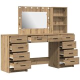  Toaletni stol 3 pcs Umjetnički hrast Konstruirano drvo | shoptok.hr