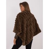 Wool Fashion Italia Poncho-AT-PN-2347.88-dark brown | shoptok.hr