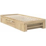  Krevetna konstrukcija s uzglavljem Sonoma hrast 90 x 200 cm | shoptok.hr