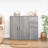  Komoda siva sonoma 91x29,5x75 cm inženirski les | Shoptok.si