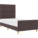  Krevetna konstrukcija Tamno smeđa 90x190 cm Tkanina | shoptok.hr