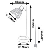 Rabalux stona lampa Farelia, E14, 35cm, Siva | Eponuda.com