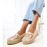 Gemre Beige embroidered platform espadrilles Lorina | shoptok.hr