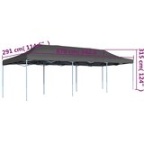  Sklopivi šator za zabave 3 x 9 m antracit | shoptok.hr