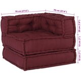  Modularna sofa 2 pcs Bordo 140 x 70 x 56 cm Tkanina | shoptok.hr