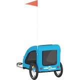 Prikolica za bicikl za ljubimce plava od tkanine i željeza | shoptok.hr