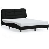  Okvir kreveta s LED-om bez madraca Hvar crni 140 x 190 cm od tkanine | shoptok.hr